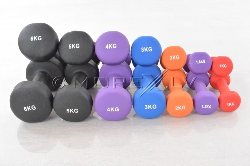 Two vinyl dumbbells 1 kg