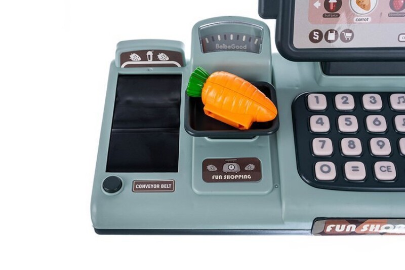 Children's cash register with accessories