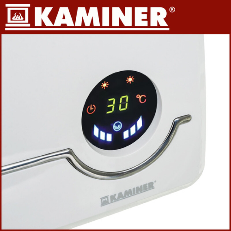 Wall-mounted electric heater 1000W / 2000W with timer, white