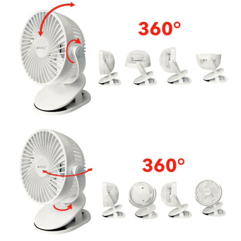 Cordless fan with clip