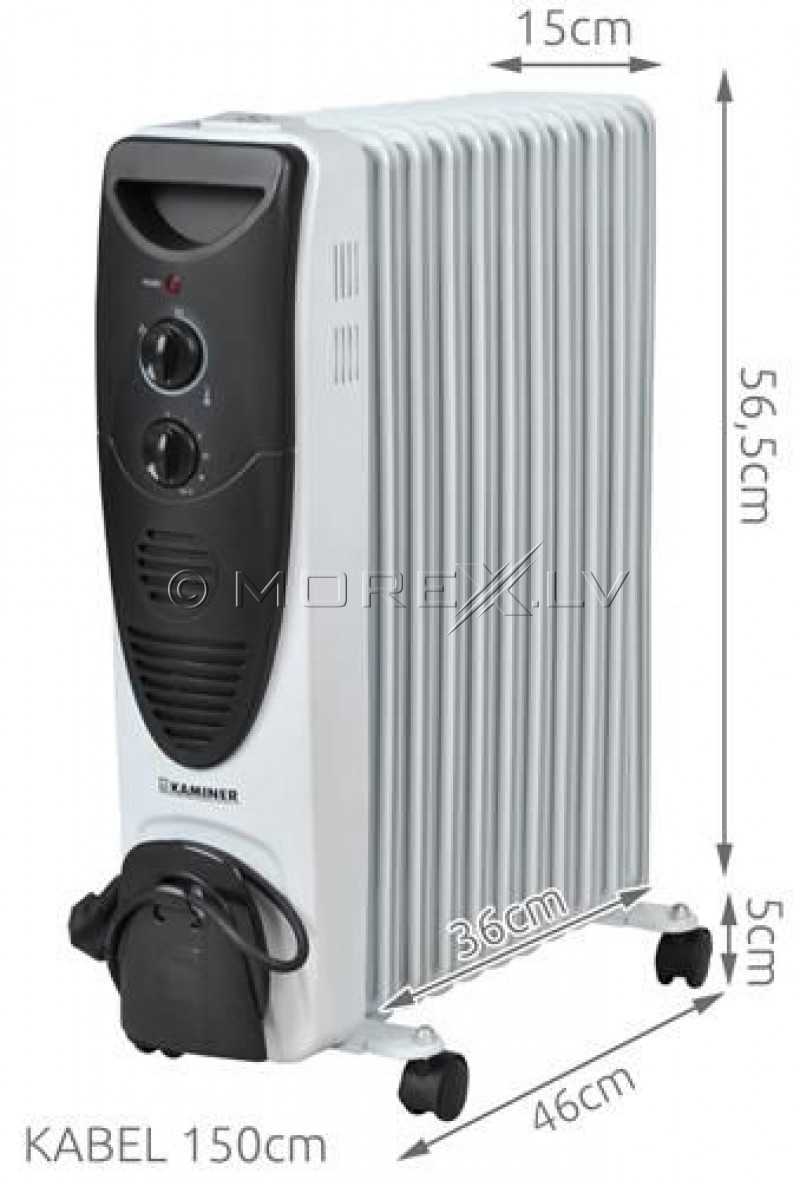 Õliradiaator 2900W koos termostaadiga, 11 sektsioon (00002841)
