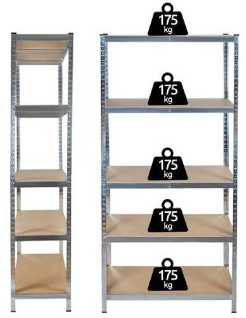 5-level storage rack 220x100x45 cm