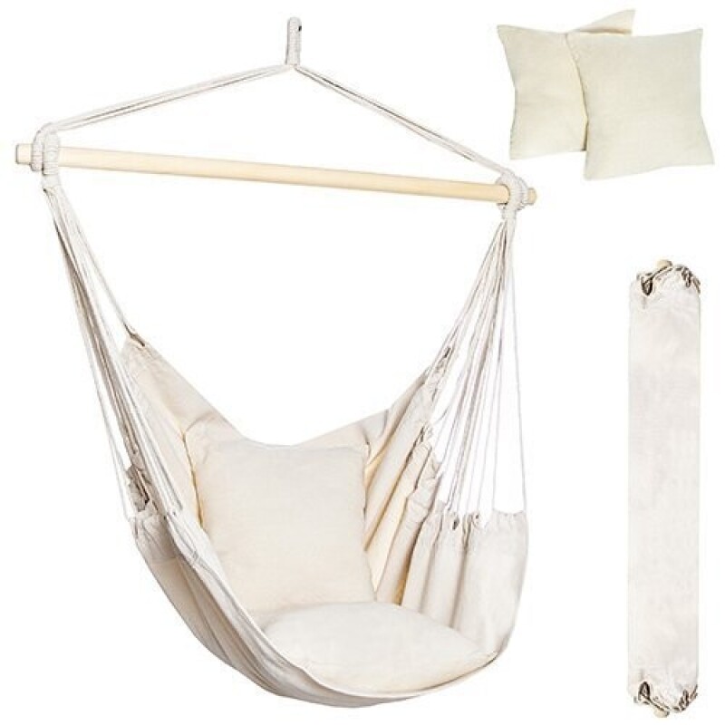 Hammock-garden swing, 110x100 cm, beige