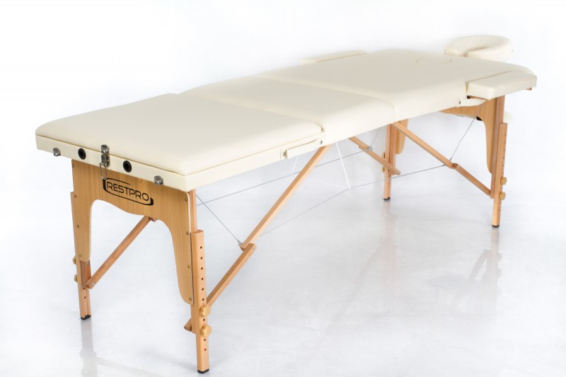 Складной массажный стол + массажные валики RESTPRO® Classic-3 Cream
