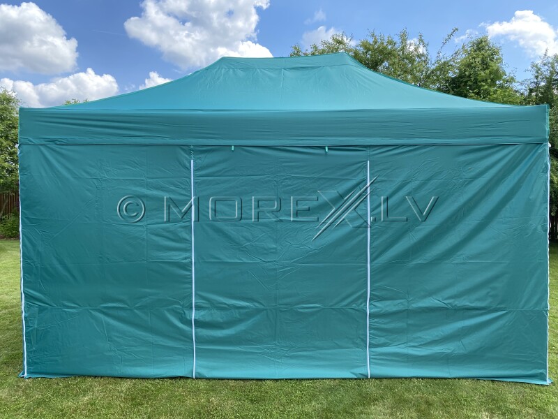 Pop Up Folding tent 3x4.5 m, with walls, Dark green, X series, aluminum (canopy, pavilion, awning)