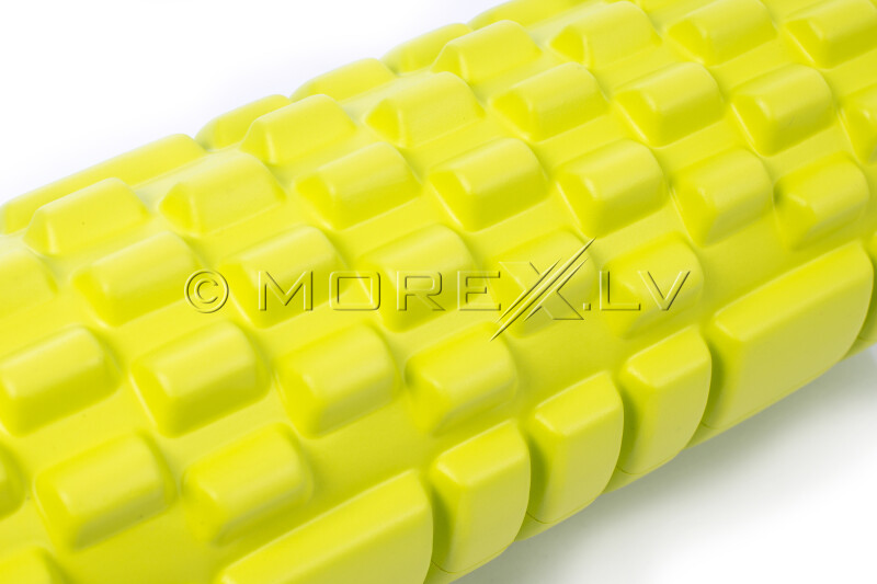 Massage Foam Roller Grid Roller 30x10cm, lime green