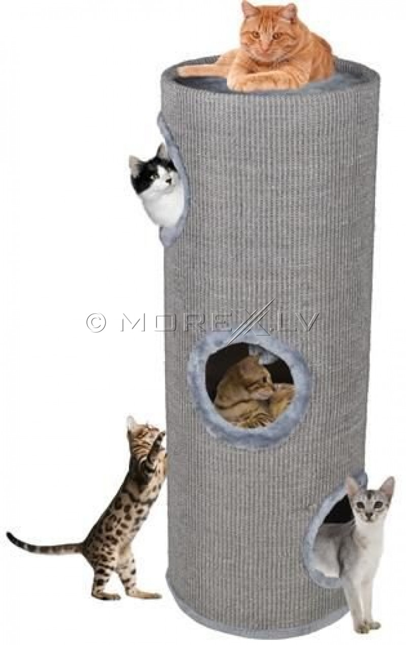 Draskyklė-namelis katėms CAT005P-3, 100 cm, pilka