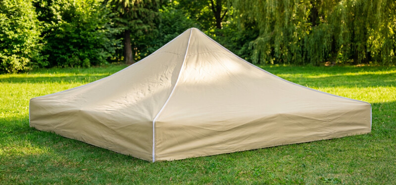 Canopy roof cover 2 x 2 m (beige colour, fabric density 160 g/m2)