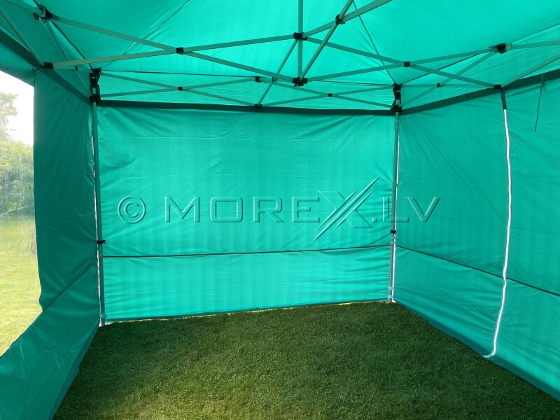 Pop Up Kokkupandav varikatus 3x4.5 m, seintega, Tumeroheline, X-seeria, alumiinium (telk, paviljon, varikatus)