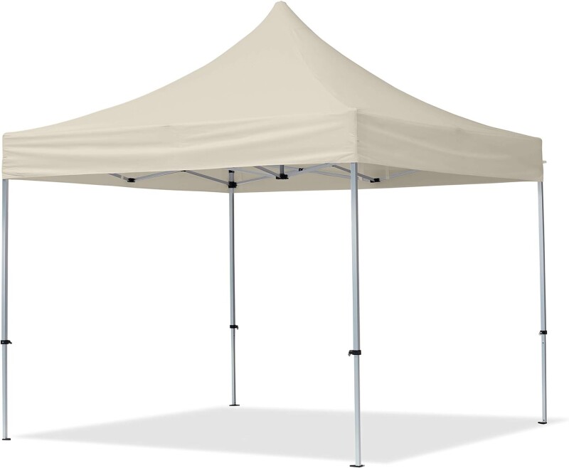 Pop Up Folding tent 3x3 m, with walls, Beige, X series, aluminum (canopy, pavilion, awning)