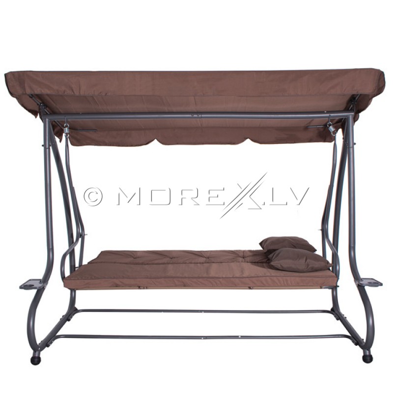 Garden swing 240x120, 4-seater, brown