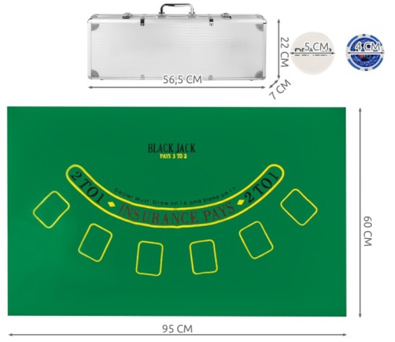 Poker Case 500 Tokens + Suitcase