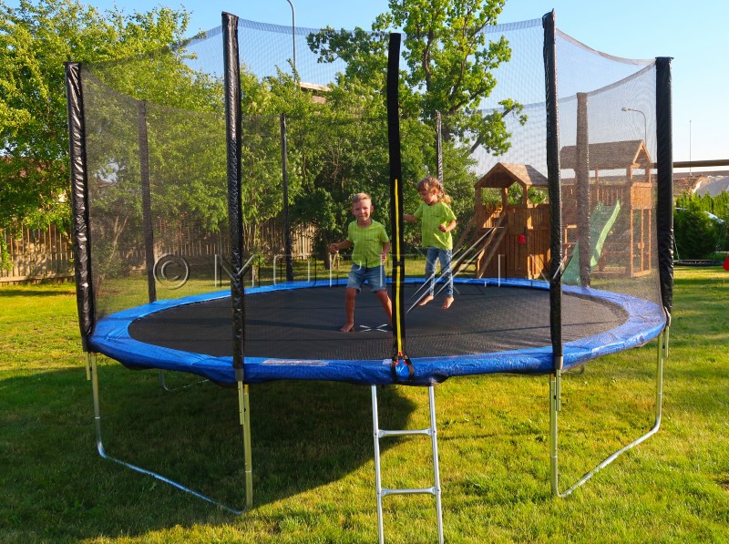 Trampoline 427 cm with safety net and ladder 14ft (4.25 m)