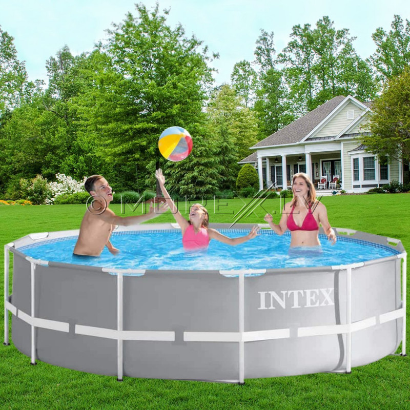 Каркасный бассейн Intex Prism Frame Premium Pool Set 366x99 см, с фильтрующим насосом и аксессуарами (26716)