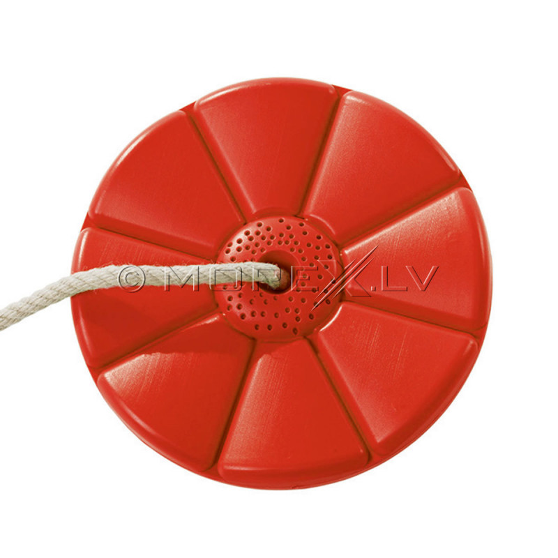 Plastic disc swing Bungee jump Ø28 cm, КВТ, red