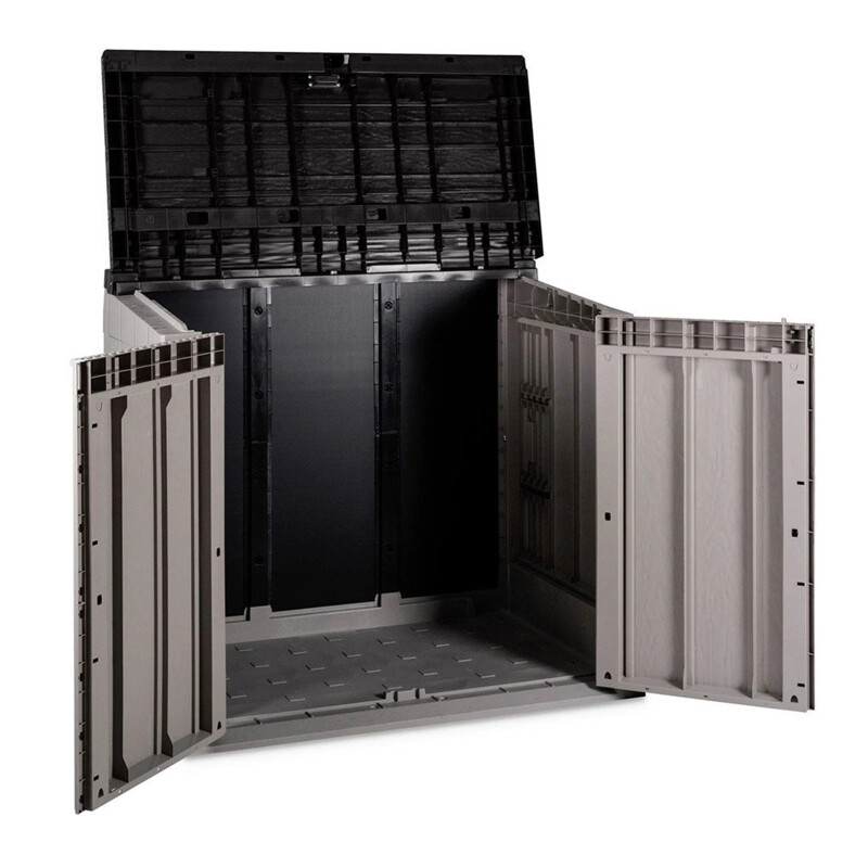 Садовый шкаф для инвентаря, серо-черный, 130x75x111 см, Toomax (Италия)