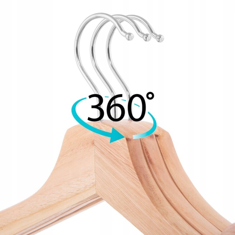 Wooden clothes hangers, 3 pcs.