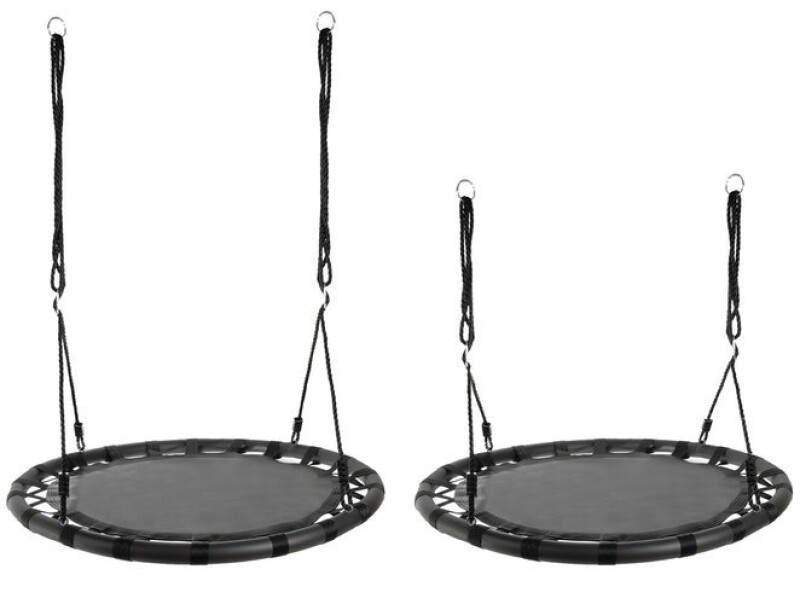 Children's swing Stork nest Ø 100 cm, black