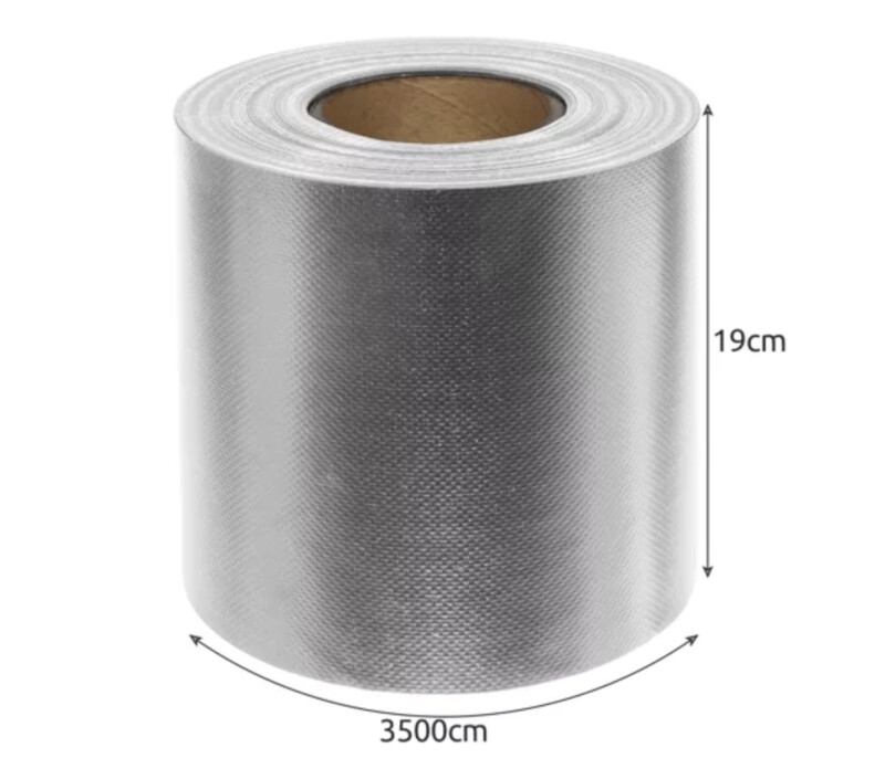 Fencing tape 0,19x35 m 630g/m2, gray