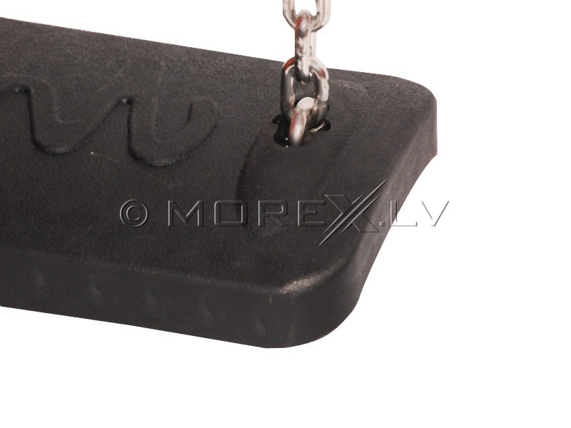 Šūpoļu sēdeklis ar alumīnija ielikni Just Fun ’’Cietā Eko gumija’’, 41.5x13.5, melns