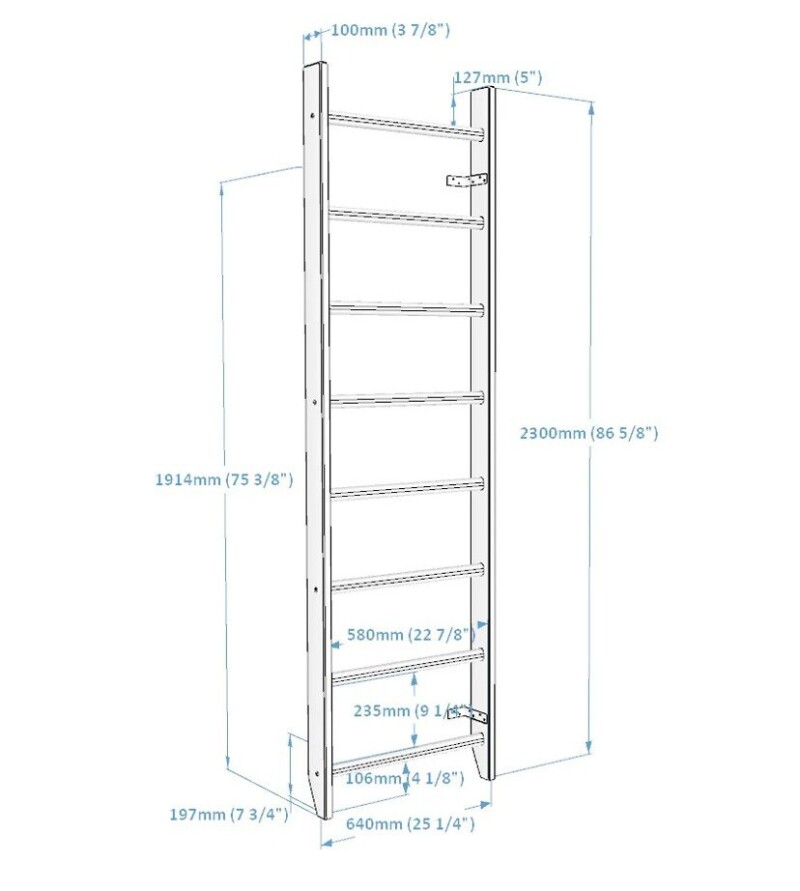 Wooden Swedish ladder RESTPRO® WOOD SET 230x65 cm