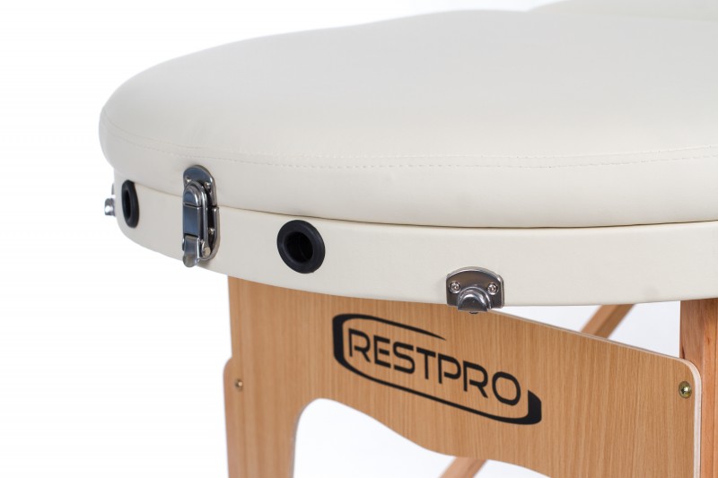 RESTPRO® VIP OVAL 3 Cream Portable Massage Table