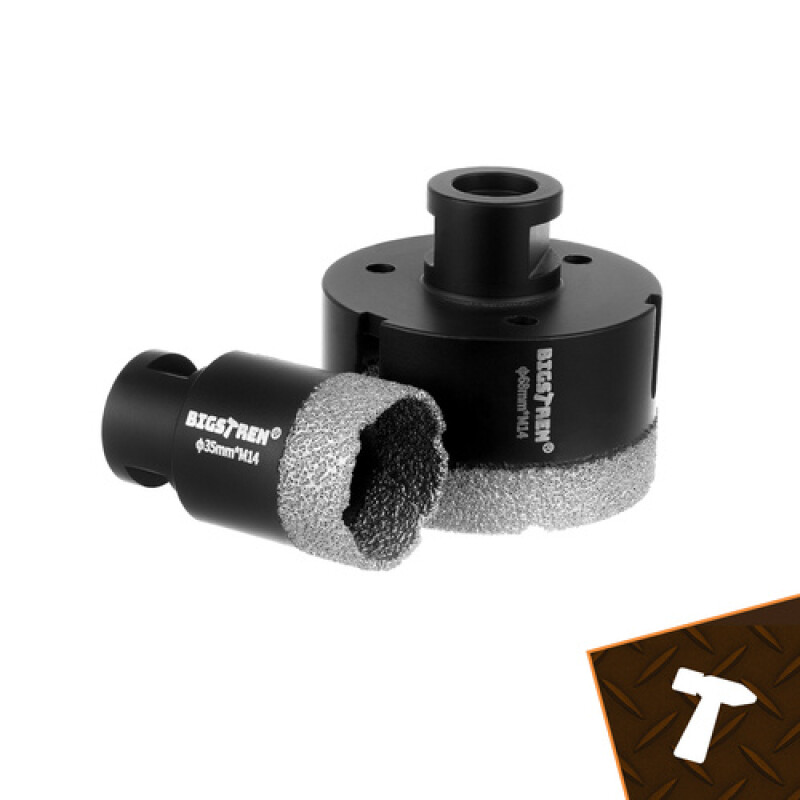 Diamond Core Drill Bit Set, 7-Piece (for Tiles, Concrete, Stone)