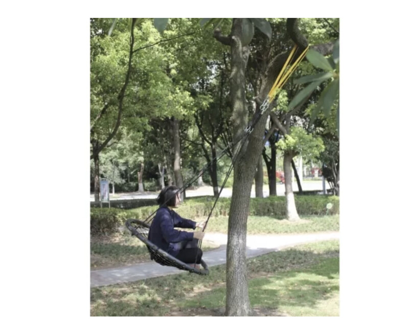 Šūpoles Stārķa ligzda Ø 100 cm, melnas