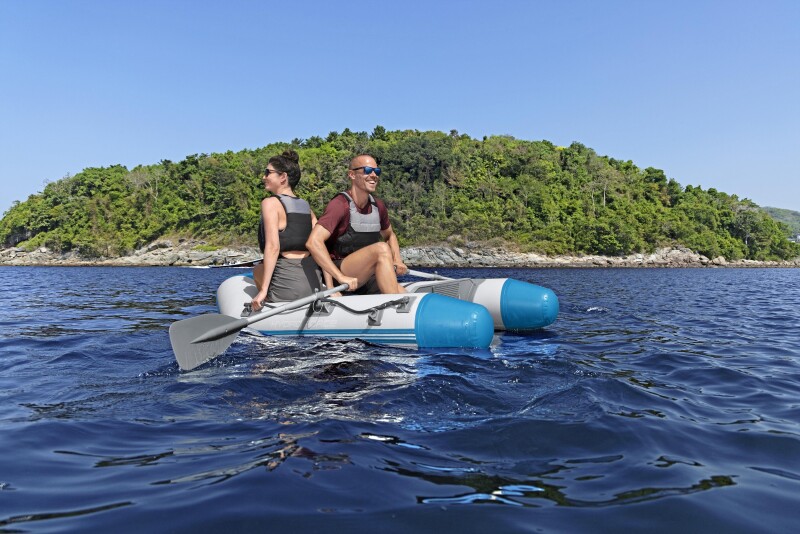 Надувная двухместная лодка Bestway Sportboot-Set Caspian, 230x130x33 cm, 65046