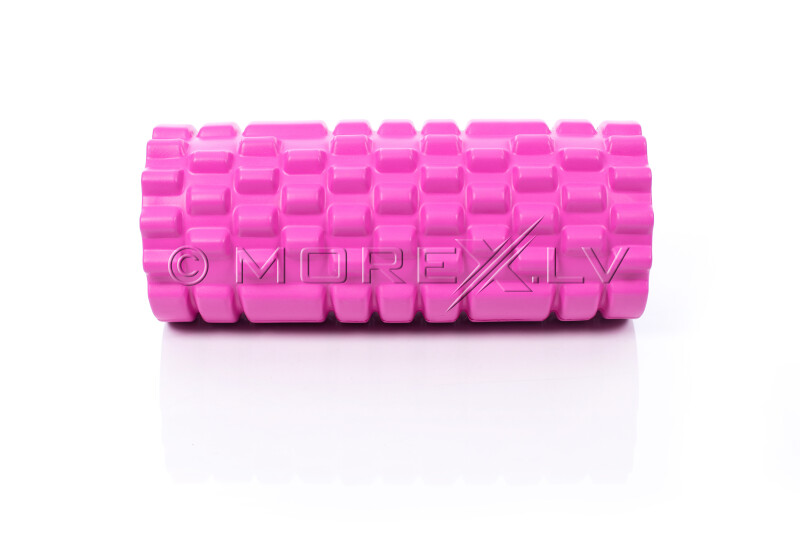 Ролик массажный для йоги Grid Roller 30x10cm, розовый