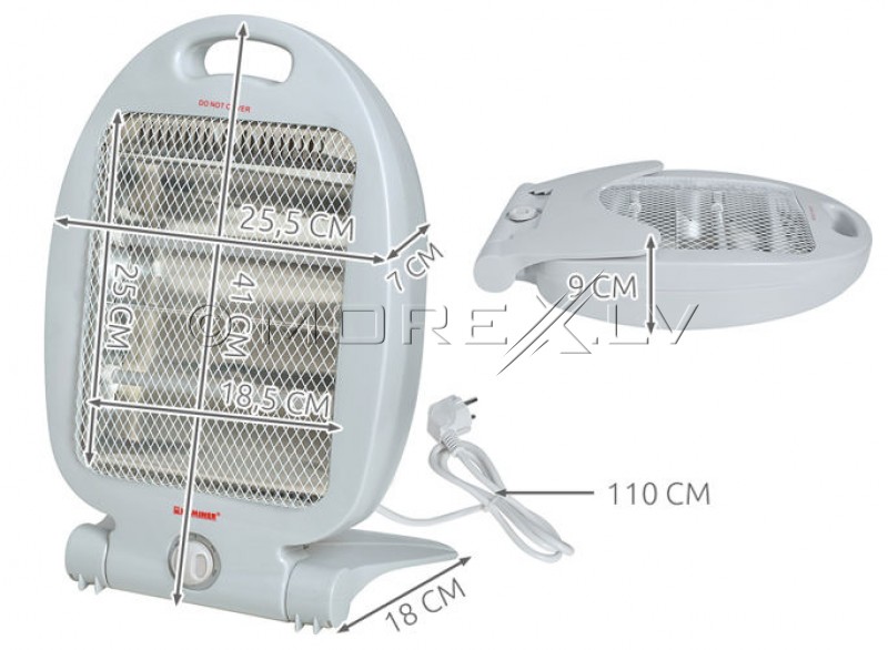 Кварцевый электрический нагреватель радиатор 800 Вт (00006330)