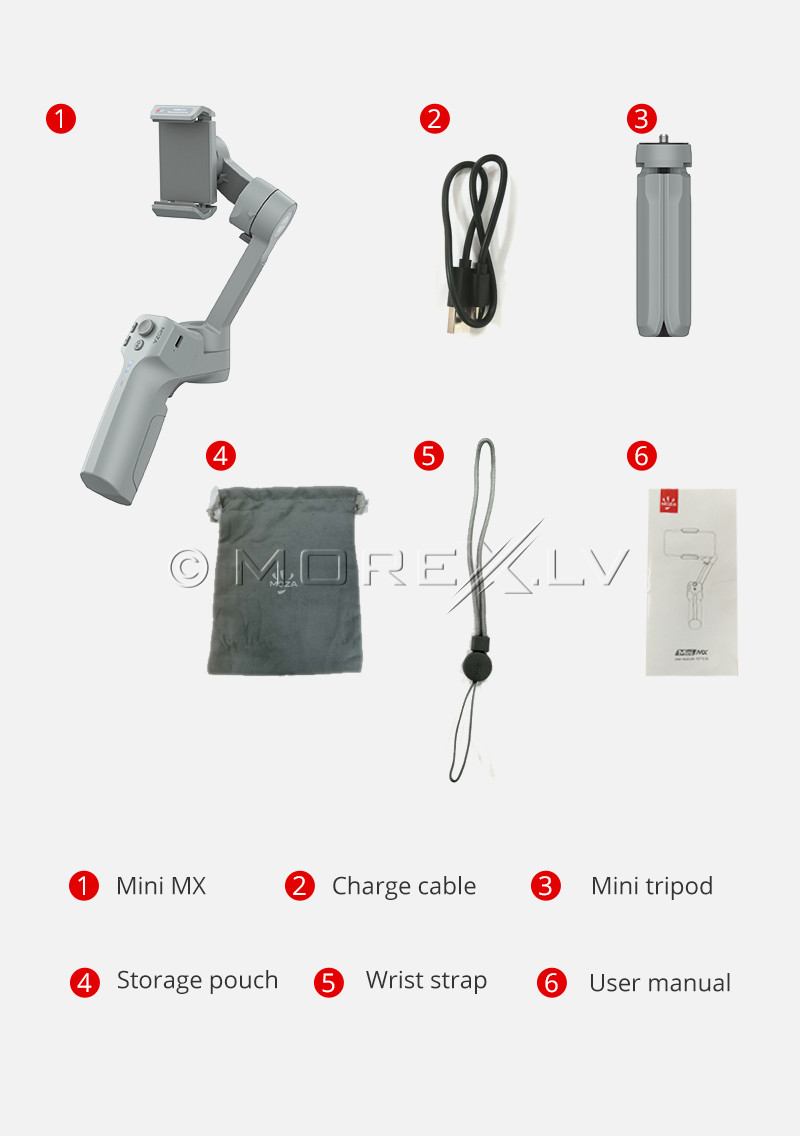 Nutitelefoni stabilisaator Bluetooth MOZA Mini MX (selfie seisma)