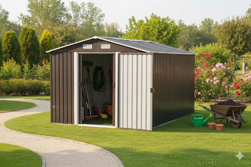 Metal Garden Storage Shed, 389x260x212 cm