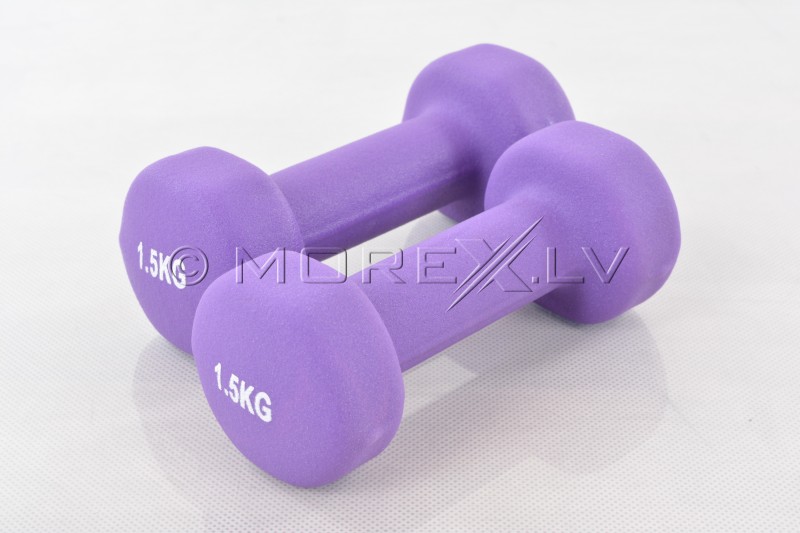 Two vinyl dumbbells 1,5 kg