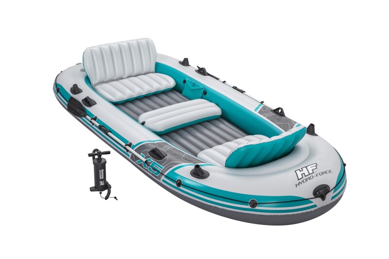 5-vietė pripučiama valtis kietu dugnu Bestway Adventure Elite X5 Raft, 364х166x45 cm, 65159