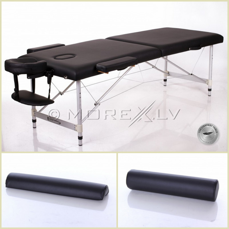 Massage Table + Massage Bolsters RESTPRO® ALU 2 L Black