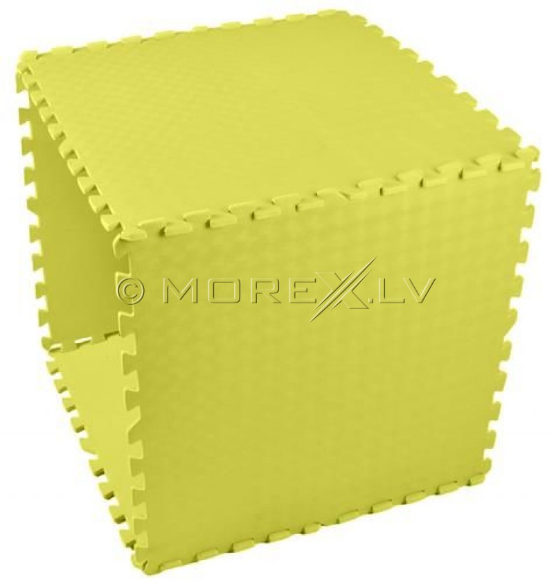 Paklājs zem trenažiera Puzzle 61х61cm 4gb. dzeltens - sporta grīda (00002886)