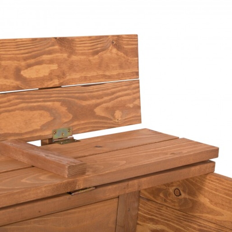Sandbox with seat adn foldable lid, 120 x 120 x 20 cm