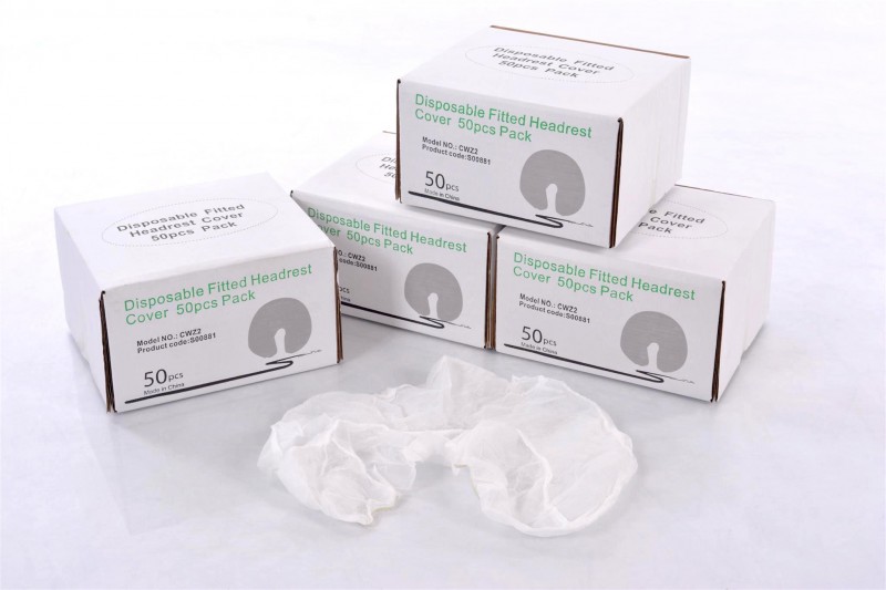 Disposable Fitted Head Rest Covers - 50 pack