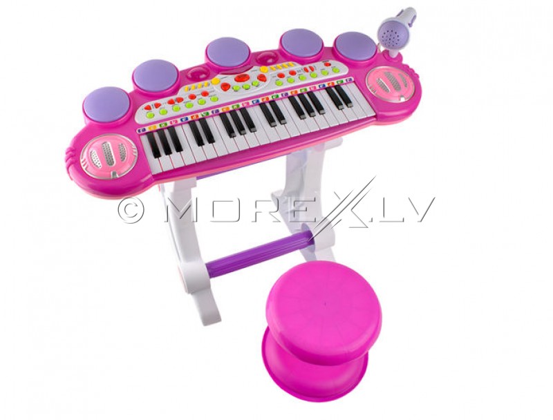 Kids Keyboard with a Microphone and a Chair 00001374