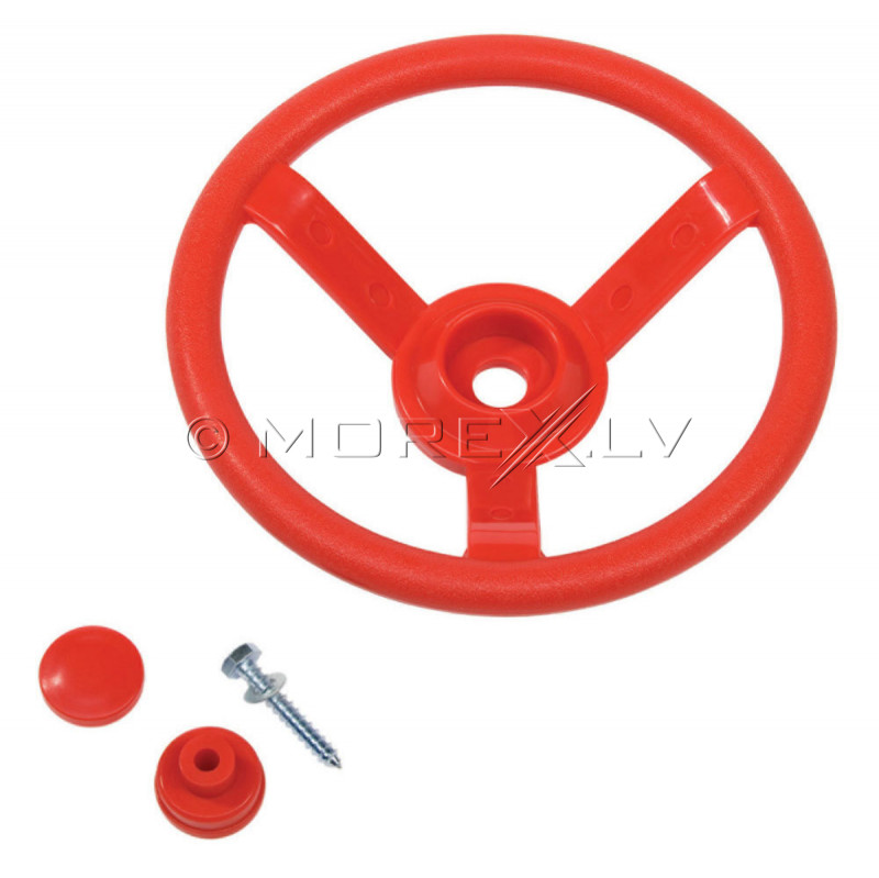 Kids steering wheel with hardware, КВТ, Ø 300 mm, red
