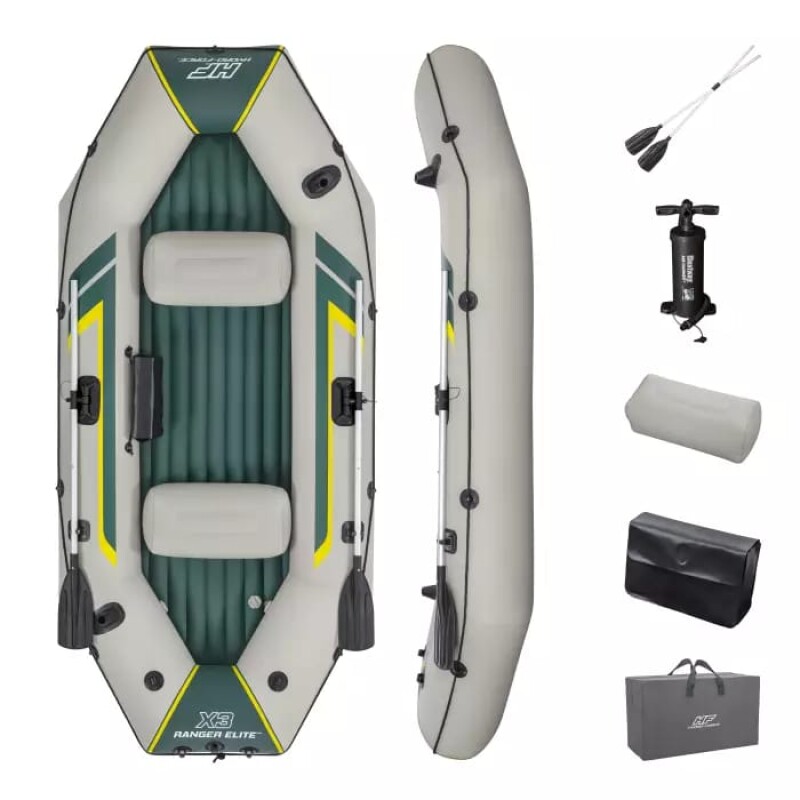 Piepūšamā laiva 3-vietīga Bestway Ranger Elite X3 Raft, 295х130х46 cm, 65160