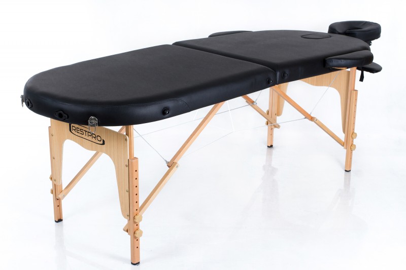 RESTPRO® Classic Oval 2 Black (чёрный цвет) массажный стол (кушетка)