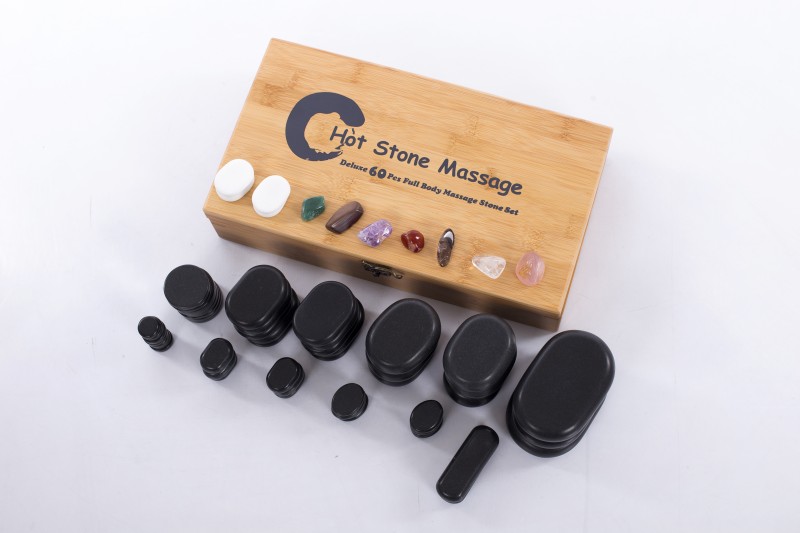 Hot Stone Therapy – Professional Set of 60 Stones.