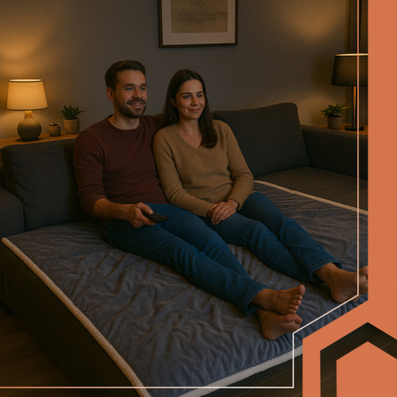 Electric Heated Blanket 180x130cm Gray