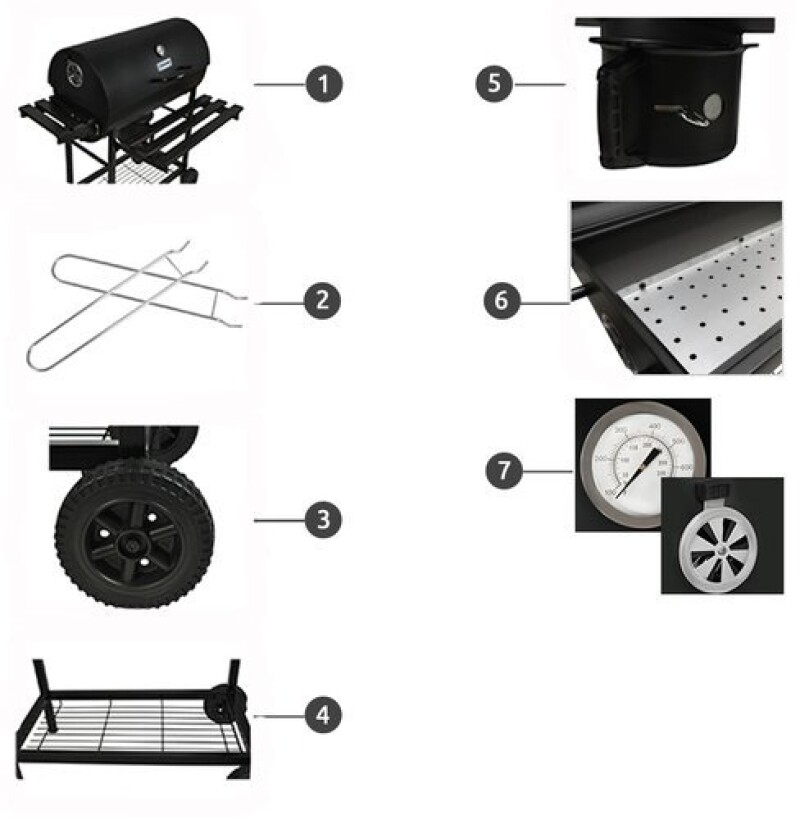 Garden grill Kaminer 106x65x105 cm