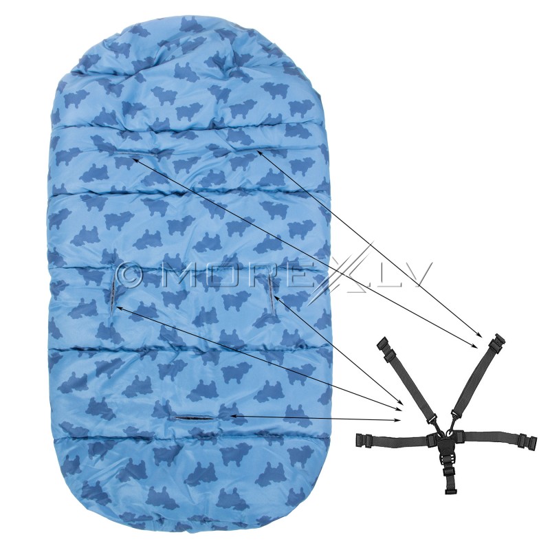 Baby stroller sleeping bag SB006, azure