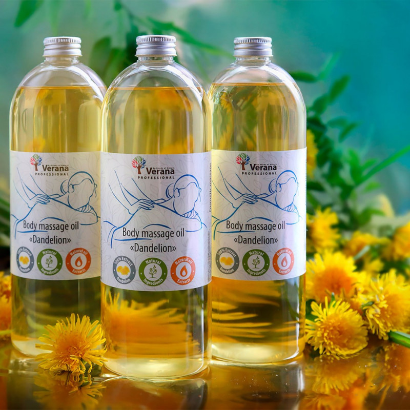 Body massage oil Verana Professional, Dandelion 1 liter