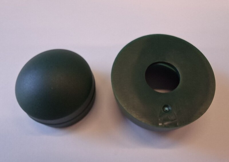 Plastmasas vāciņš skrūvēm 12 mm, zaļš
