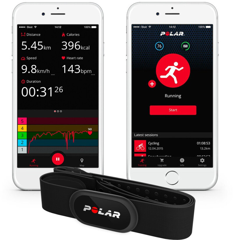 Polar H10 Heart Rate Sensor M-XXL, text black